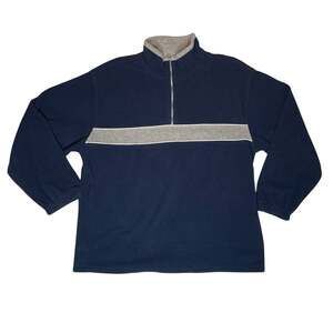 Vintage Arctic Zone Fleece Pullover Men’s XL Blue 1/4 Zip Stripe